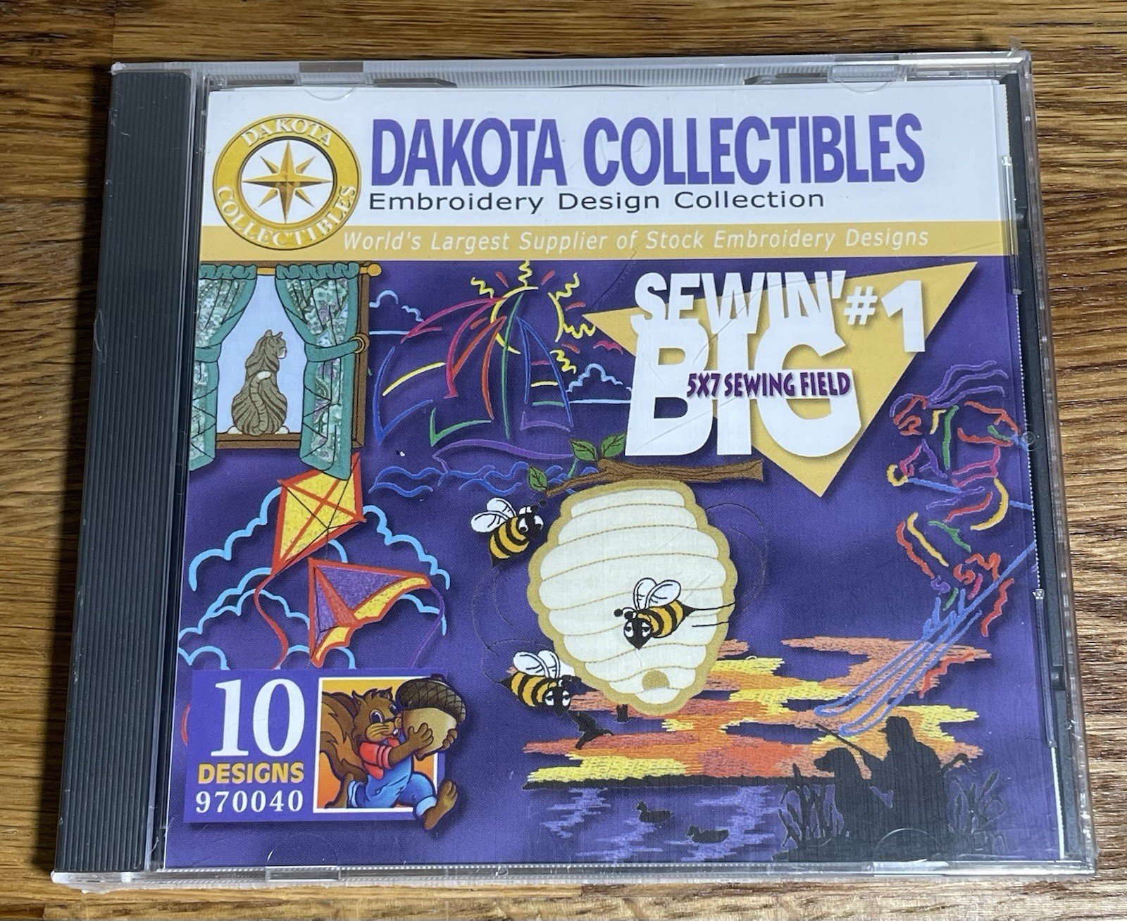 Vintage Dakota Collectibles Sewin' Big #1 Embroidery Design CD 970040
