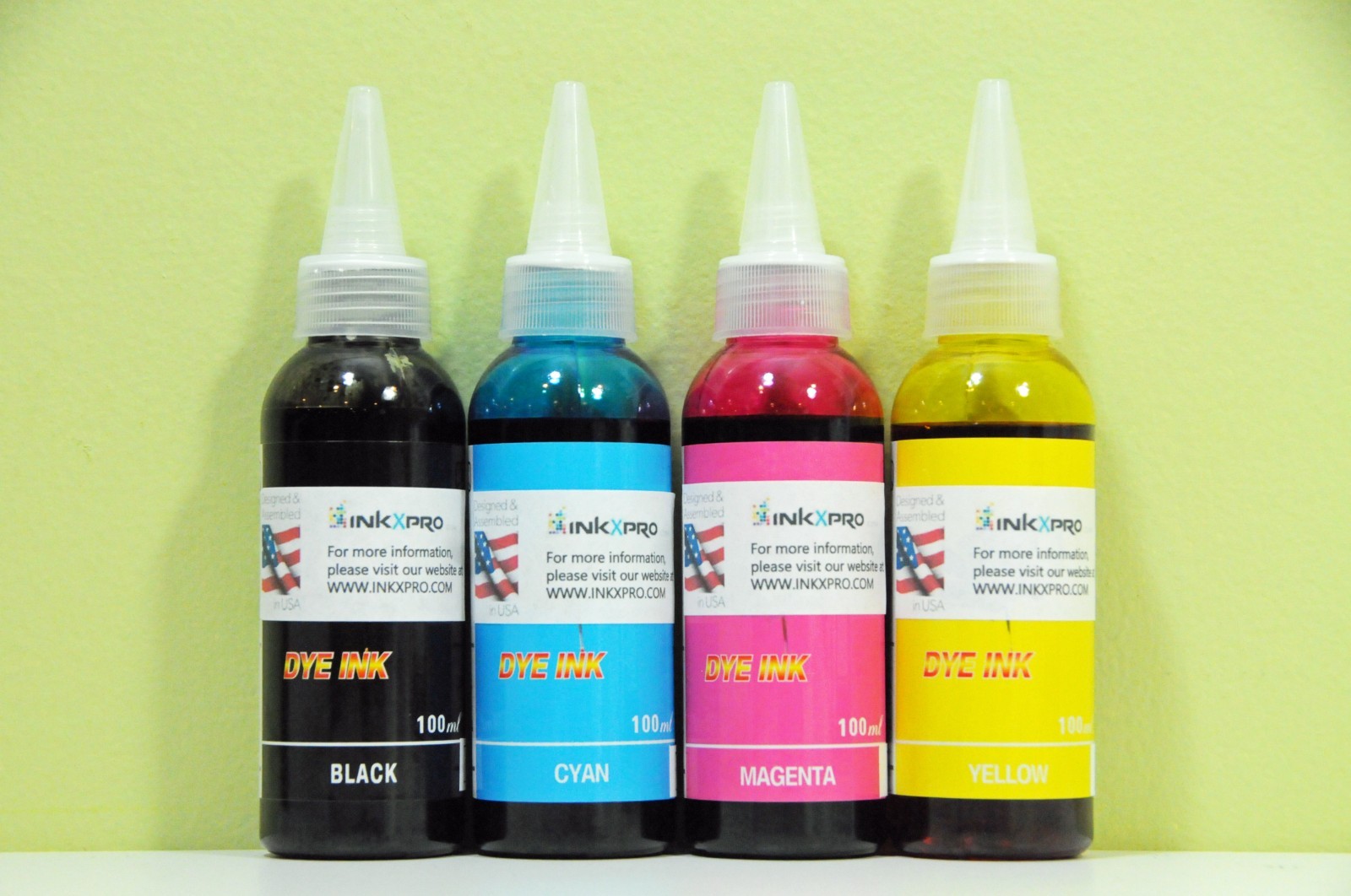 INKXPRO 4 X 100ml Professional Photo Dye Ink for Epson EcoTank ET printers