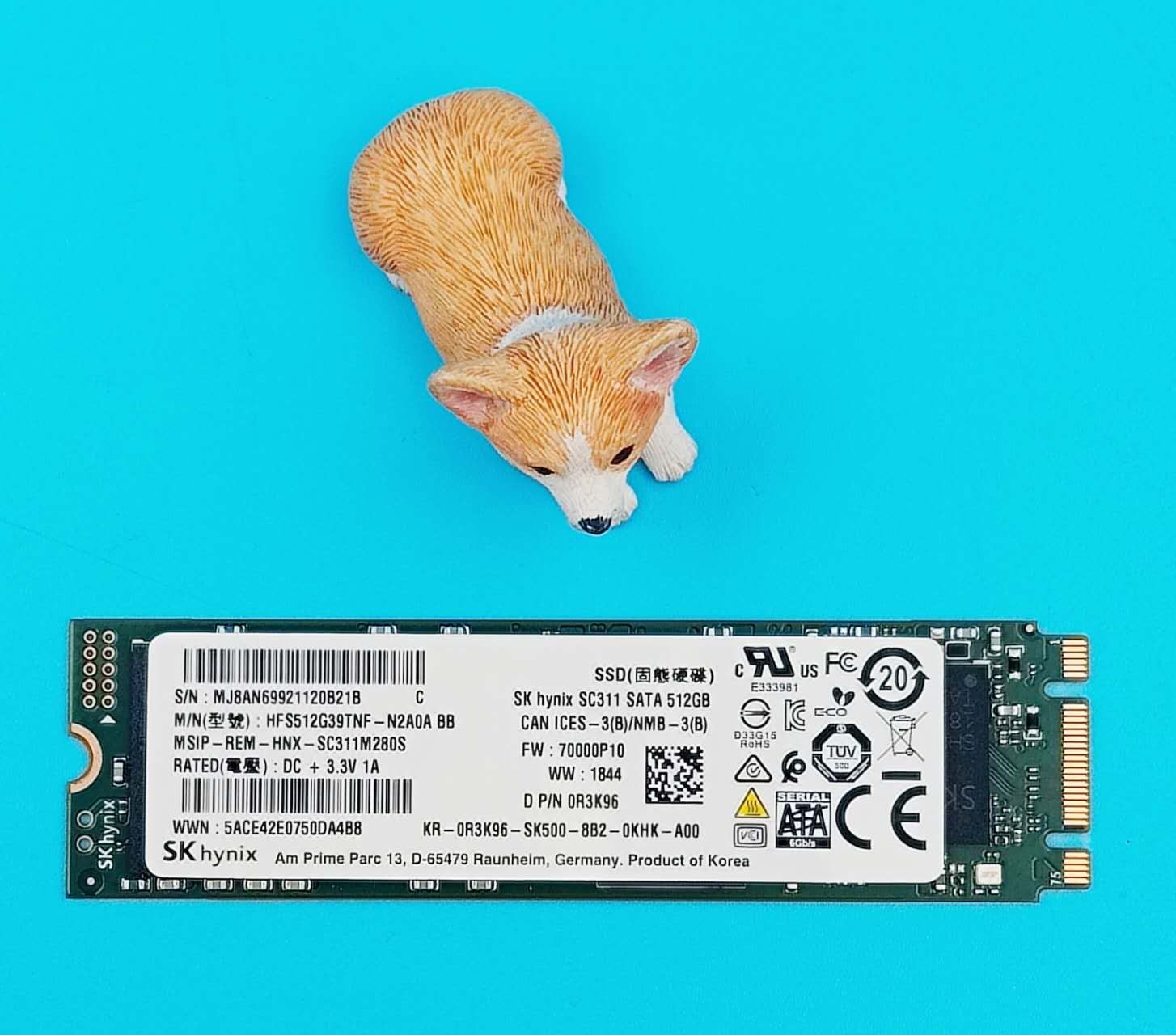 R3K96 HFS512G39TNF-N2A0A SC311 DELL 512GB M.2 2280 SATA SOLID STATE DRIVE 0R3K96