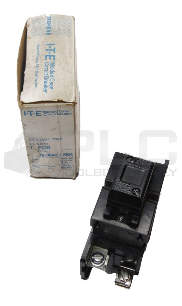 NEW SIEMENS I-T-E P220 MOLDED CASE CIRCUIT BREAKER 2 POLES 20A 120-240VAC *READ*