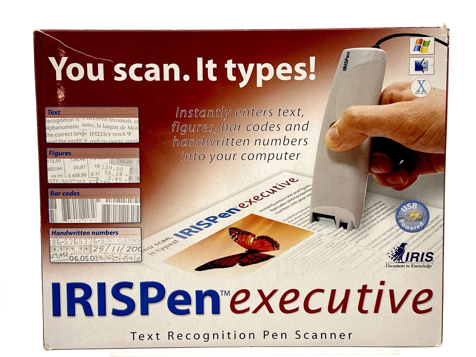 Iris Pen Executive Electronic Scanner Highlighter USB 2004 for Mac & PC | Tested