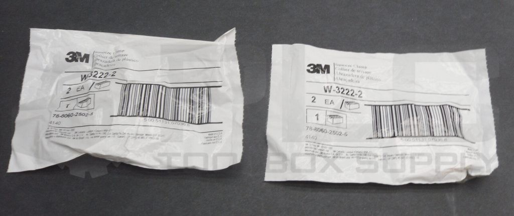 LOT OF 2 SEALED NEW BAG OF 2 3M W-3222-2 SQUEEZE CLAMPS TOTAL 4