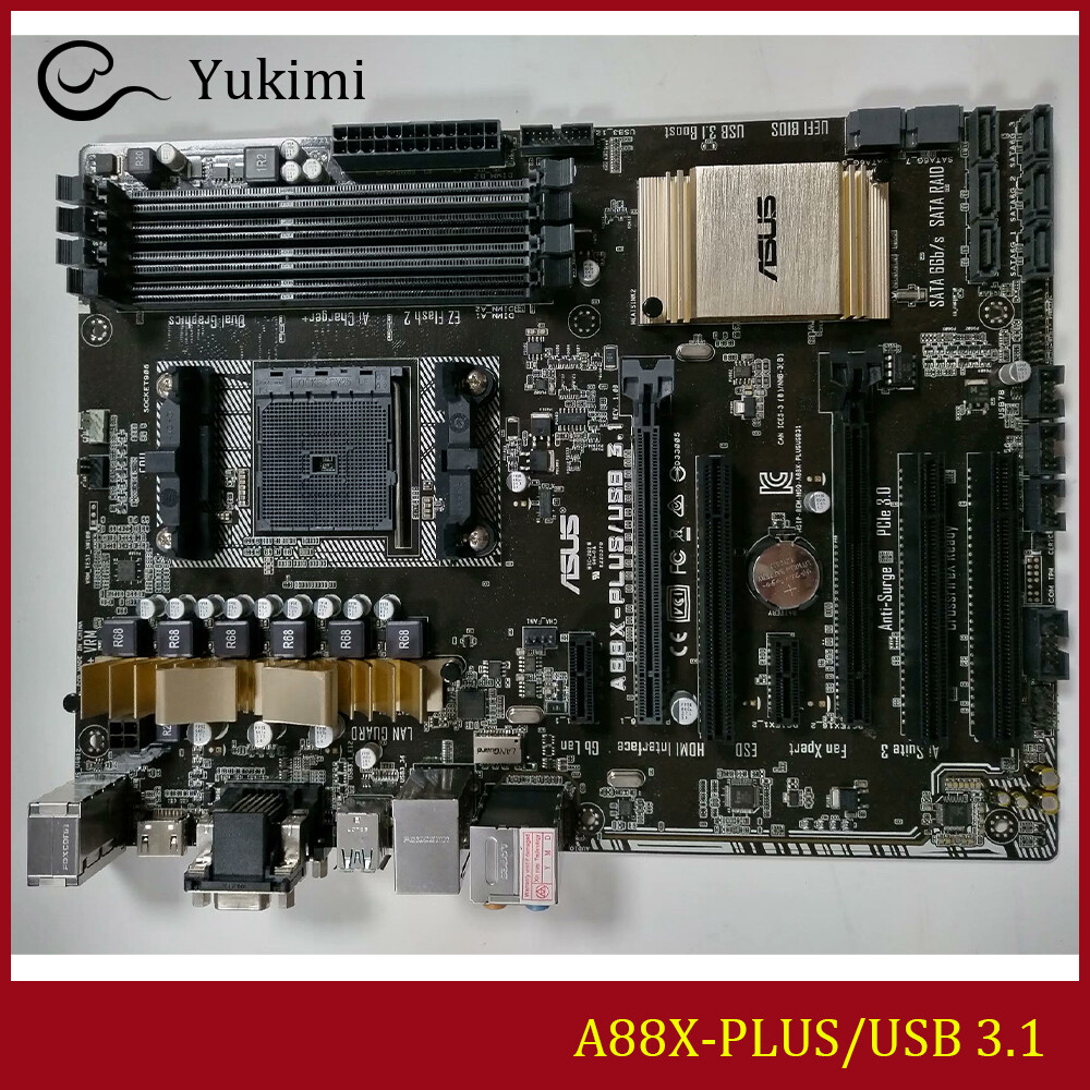 FOR ASUS A88X-PLUS/USB 3.1 AMD DDR3*4 64GB HDMI DVI VGA Motherboard Test OK