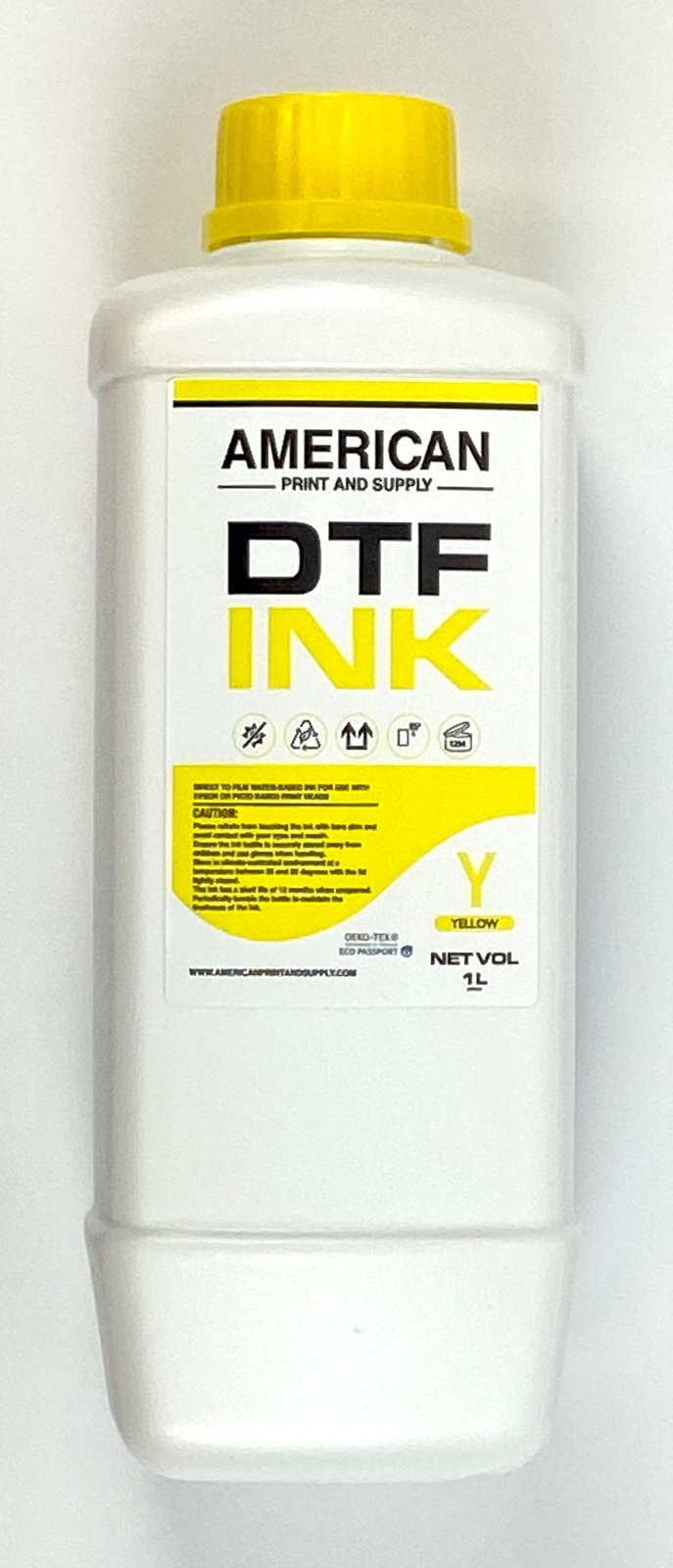 Direct to Film Ink for Epson Printheads Water Based DTF Ink Transfers Yellow 1L