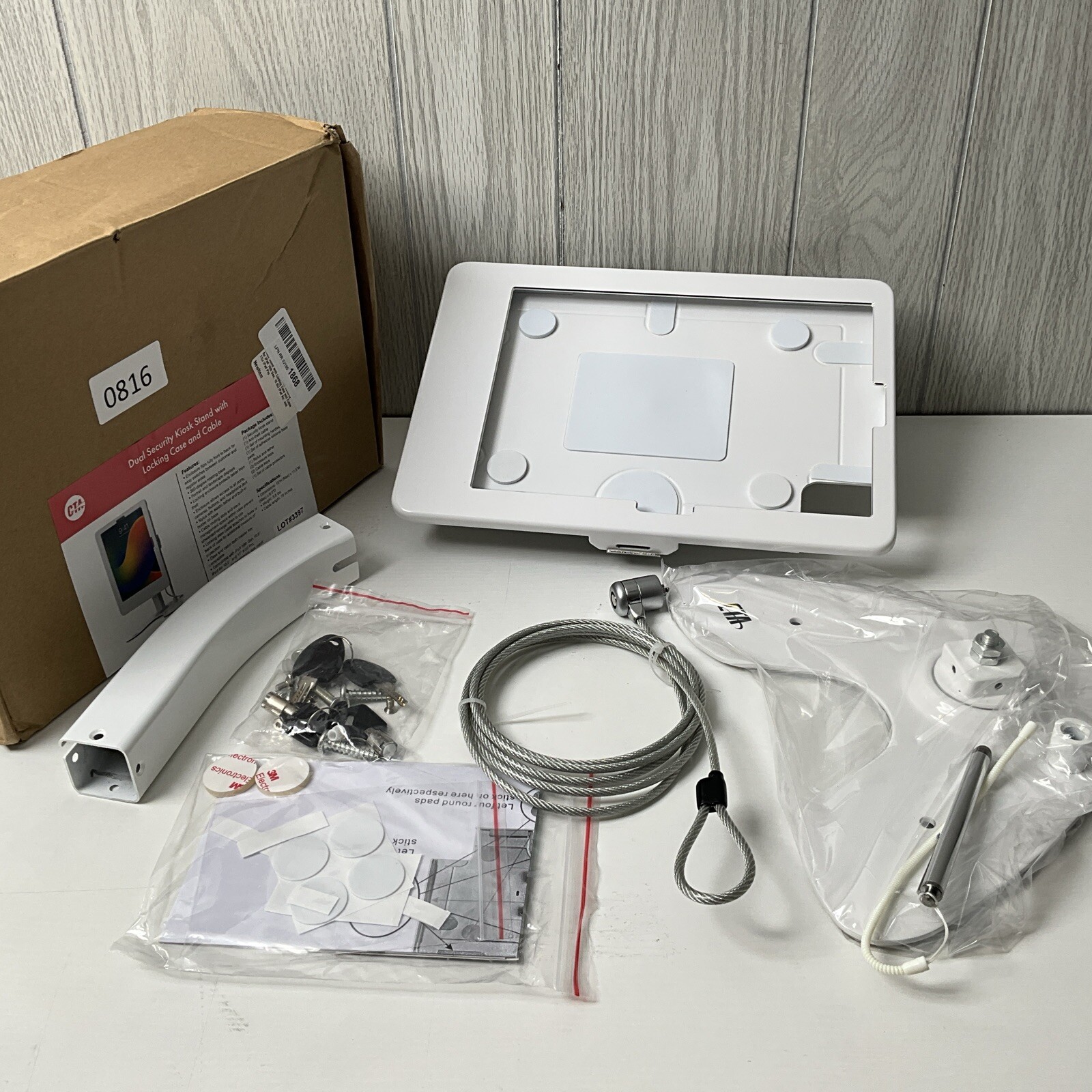 CTA Digital Dual Security Kiosk Stand with Locking Case and Cable for 10.9 iPads