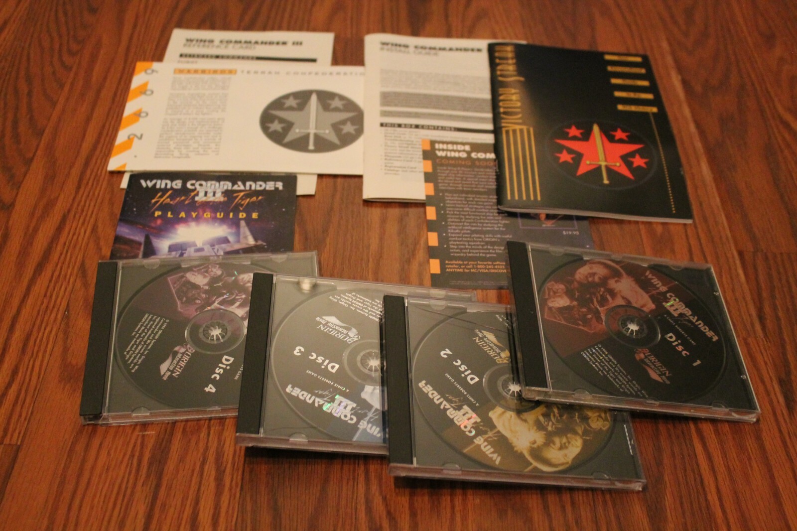 Wing Commander III Heart of the Tiger (PC, 1994) CD-ROM Game w/ pictured inserts