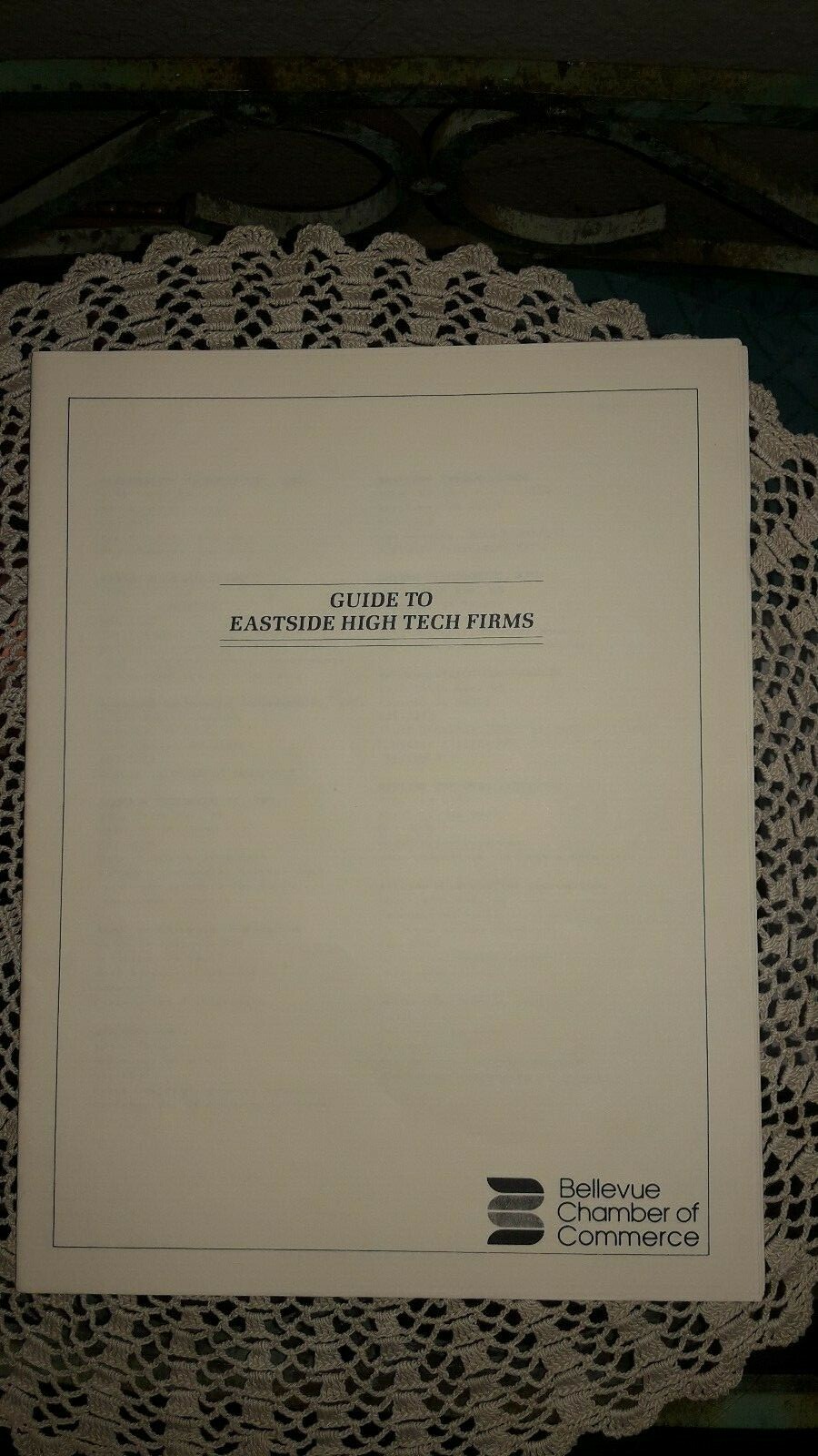 1985, Bellevue Chamber Of Commerce,Guide To Eastside High Tech Firms, MICROSOFT+
