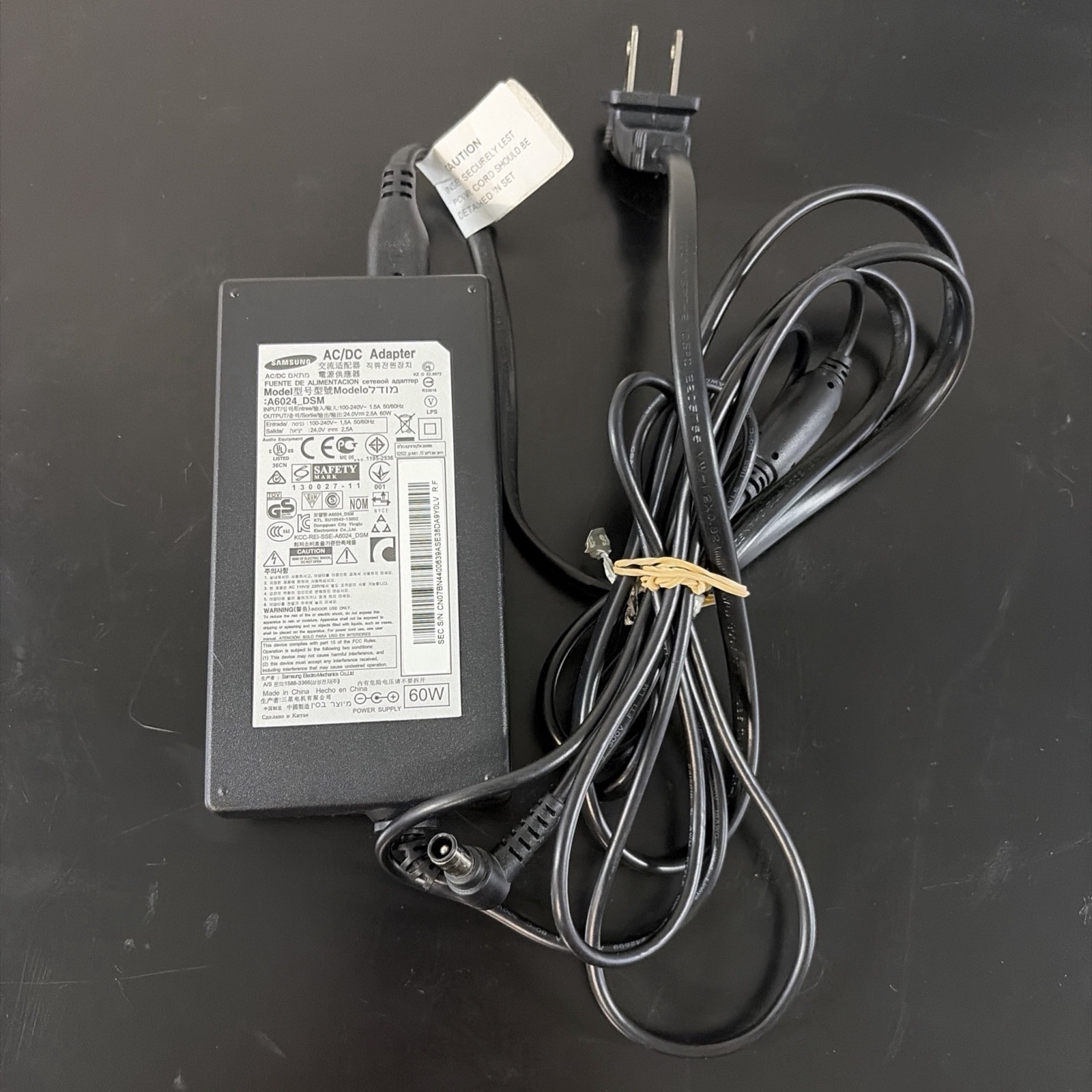 Samsung AC/DC Adapter Power Supply, A6024-DSM, 24V 2.5A, (Genuine)