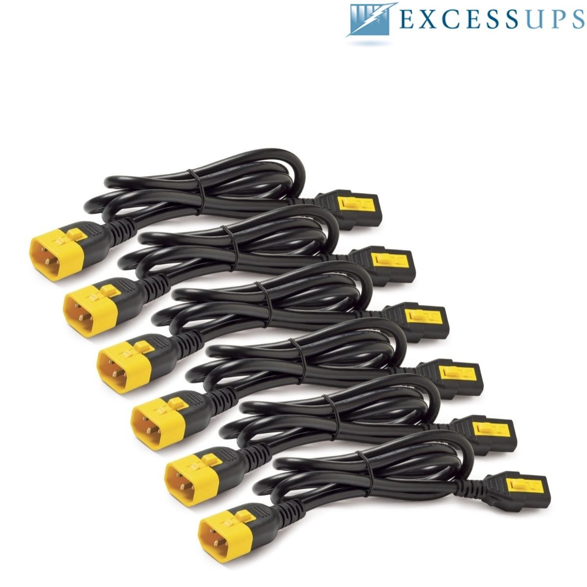 APC NetShelter AP8704S-NA, Locking Power Cord Kit (6 Pack) IEC C13 to IEC C14...