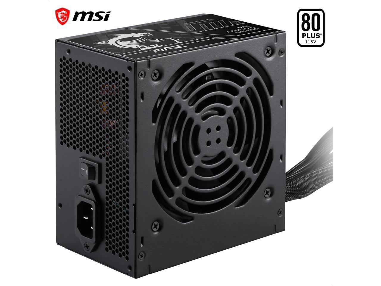 MAG A500DN II Power Supply Unit, 500W, 80 PLUS Standard, ATX PSU, Black Flat MSI