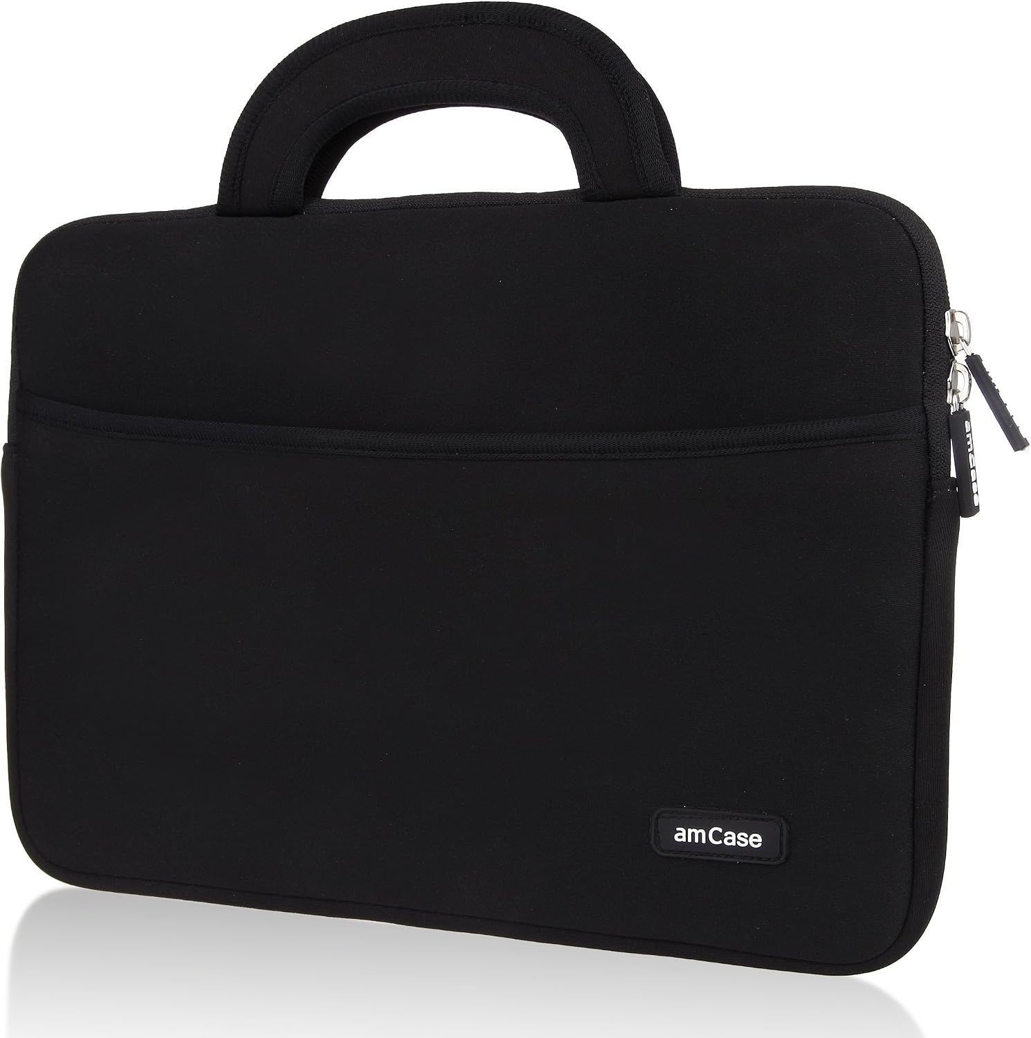 Neoprene Sleeve Case for Chromebook 11.6 to 12 inch with Handle - Black Travel B