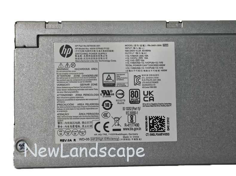 HP ProDesk 680 800 G9 400W Power supply   M76036-001