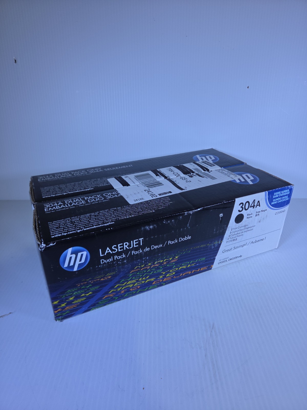 Genuine HP CC530A Black Toner Cartridge 2 Pack OEM New Sealed