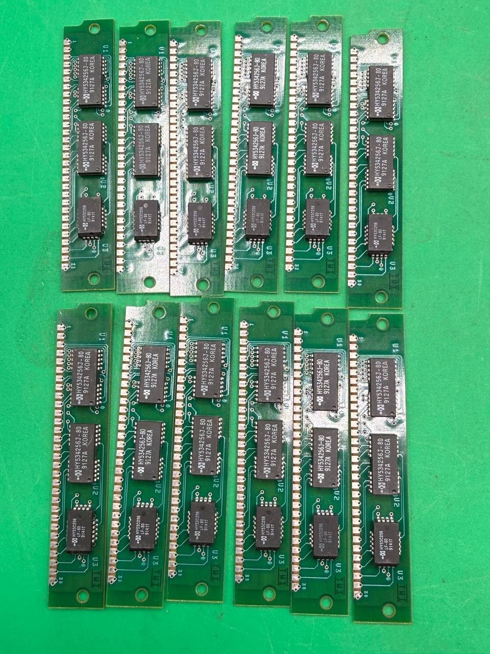 Lot of 12 Hyundai HYMS9256AM 30-Pin SIMM RAM Memory Modules EN