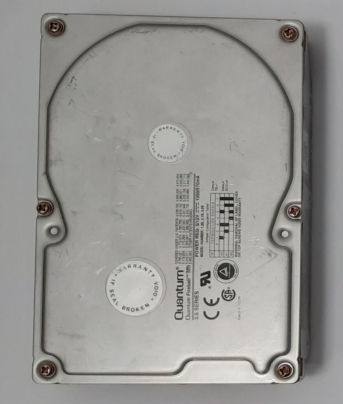 Quantum Fireball TM 2110S SCSI (2111MB, 2.1GB, 50-Pin., Retro, 1996) Hard Drive