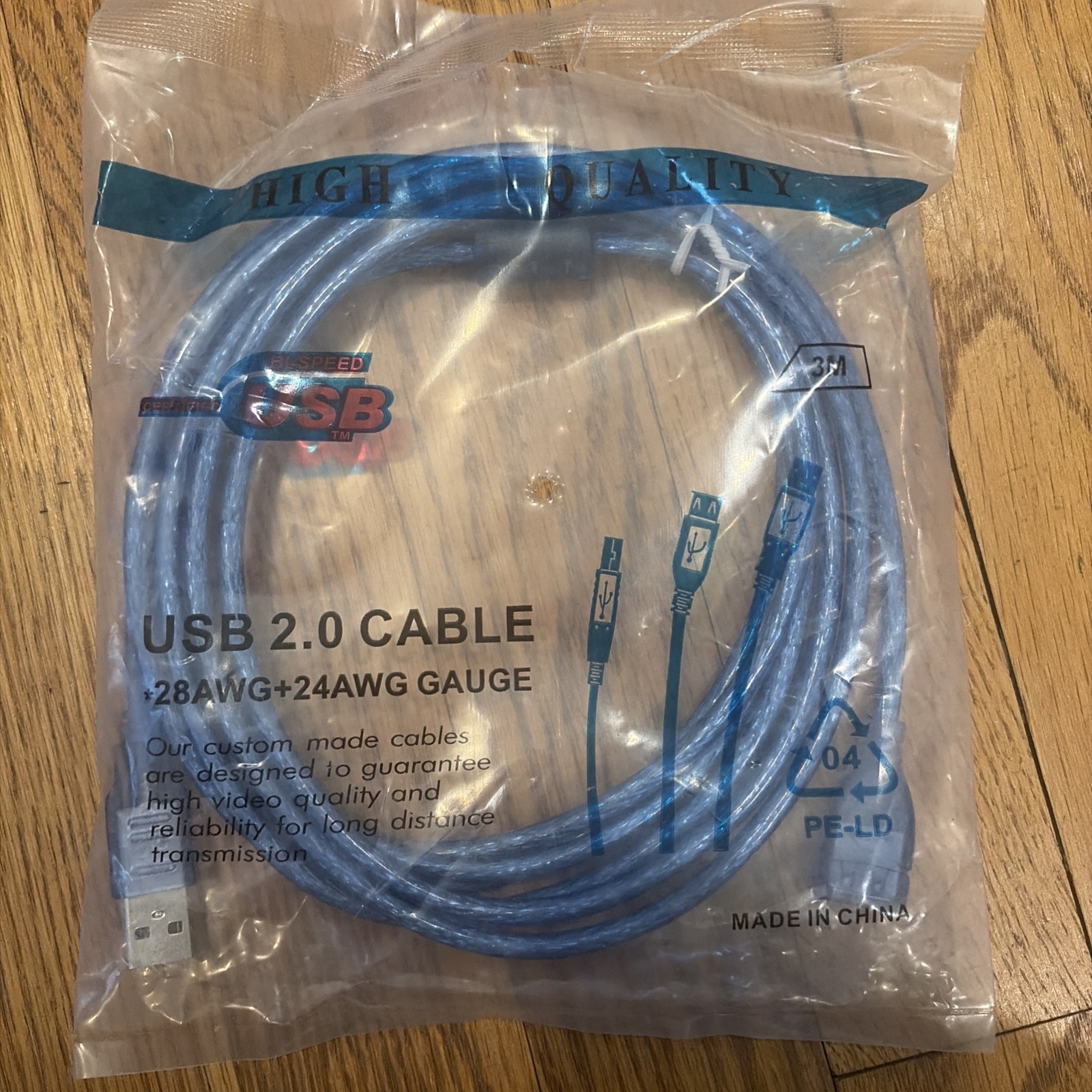 USB 2.0 Set Includes 4 PCs Of 3M & 1 Pc Of  1.8 New In Package