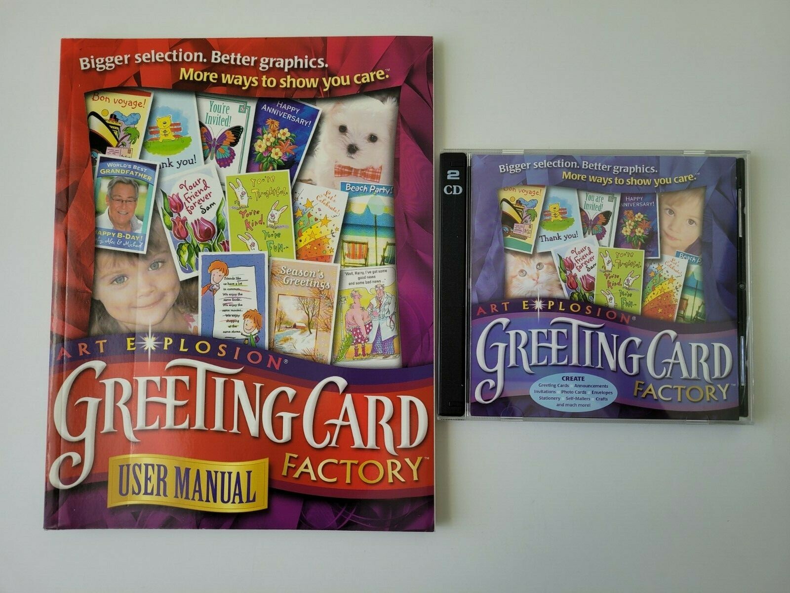 Art Explosion Greeting Card Factory CD and User Manual 