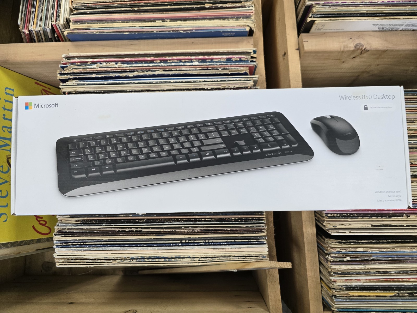 New Microsoft Wireless Desktop 850 w/ AES Keyboard Mouse Secured Data Encryption