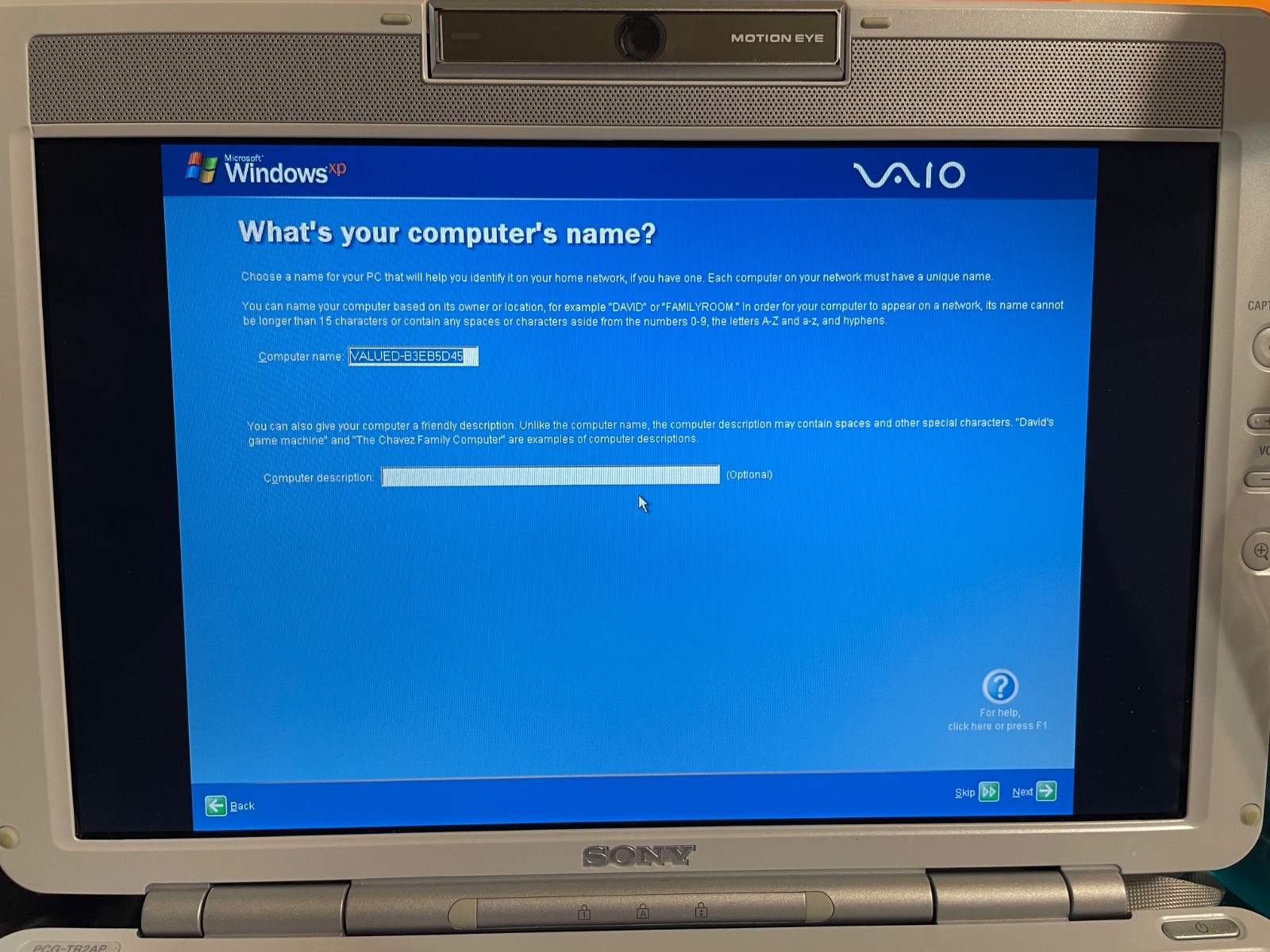 Sony Vaio PCG-492L:  Complete