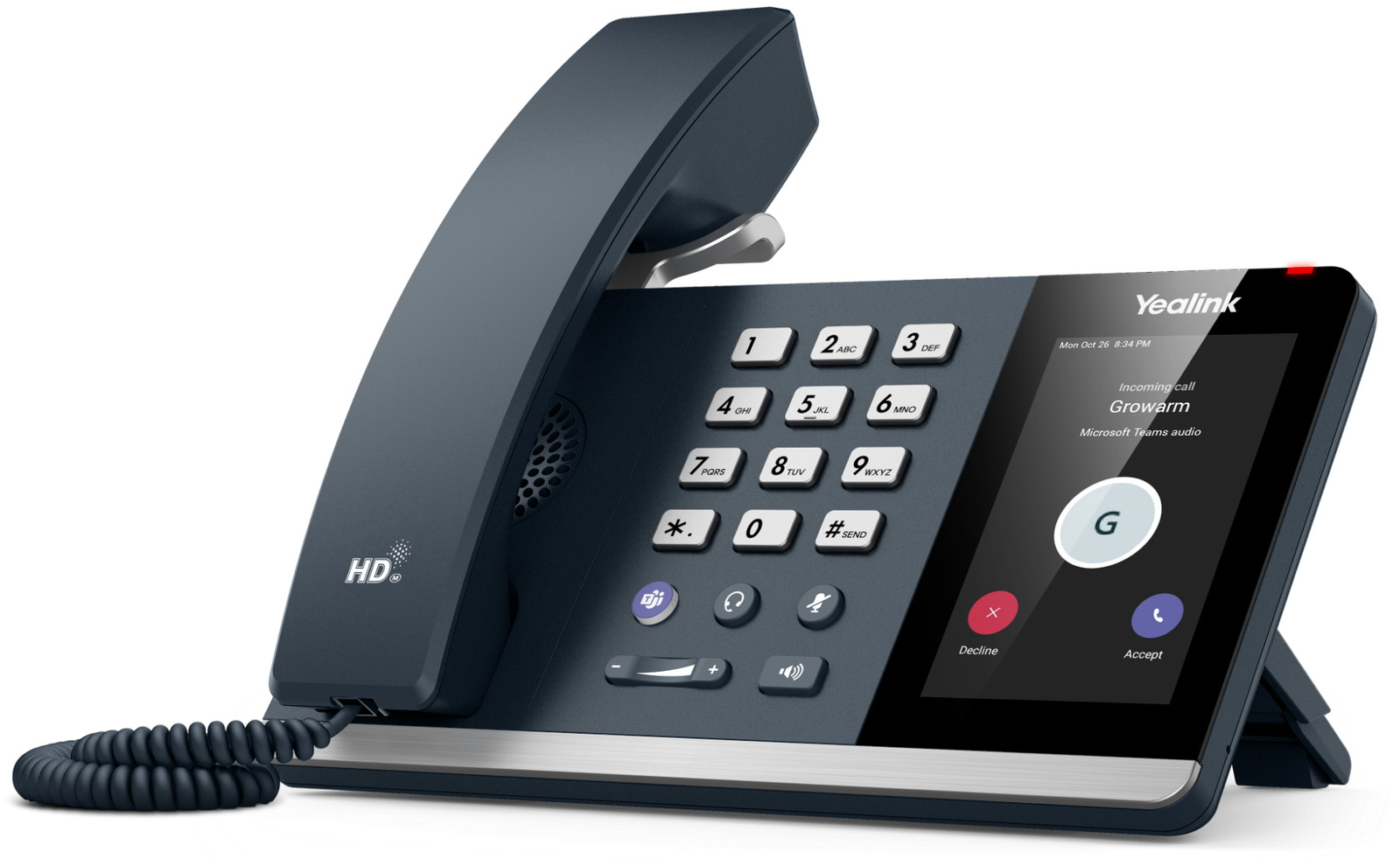 Yealink MP54-E2-Teams IP Phone Teams Android 12.0 4-inch Touch Screen PoE