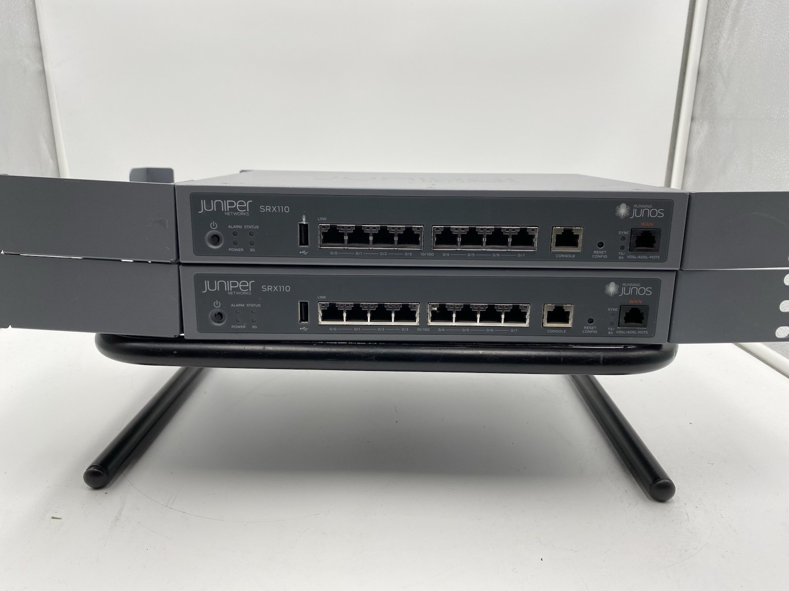 Lot of 2 Juniper Networks SRX110 SRX110H2-VA Services Gateway Security Appliance