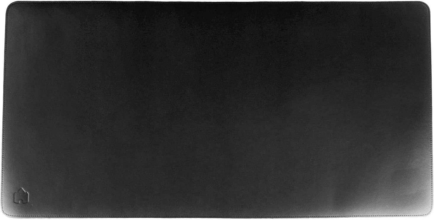 Castle Leather Goods  - Premium PU Leather Desk Mat Non-Slip - Large 36" x 17"