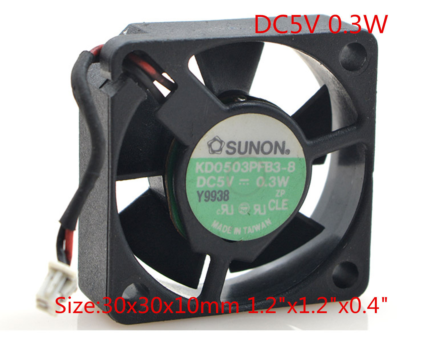 New SUNON Cooling Fan  KD0503PFB3-8 5V 0.3W 3010 30x30x10mm 1.2"x1.2"x0.4"