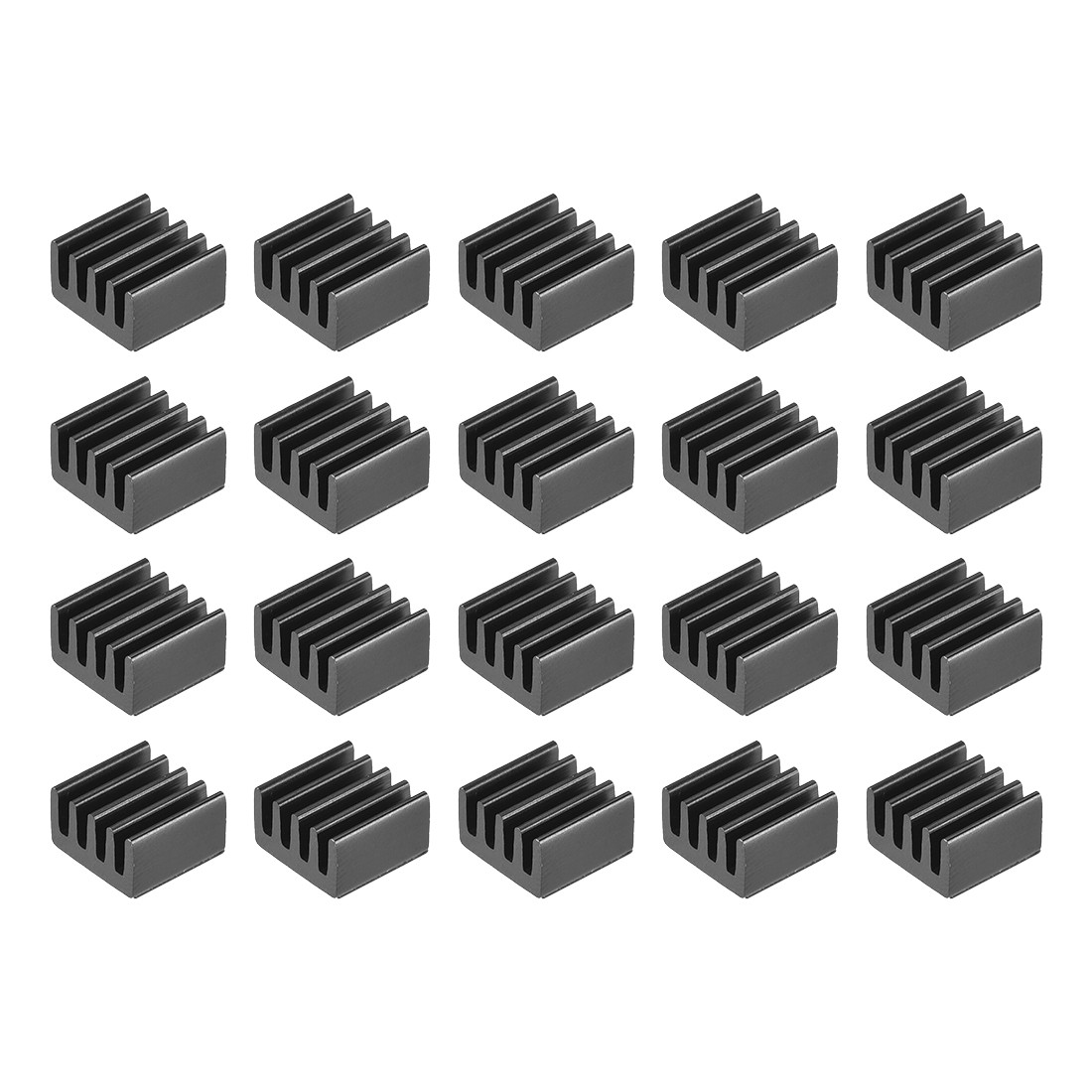 5x9x9mm Black Aluminum Heatsink Self Adhesive Pad 3D Printers 20Pcs