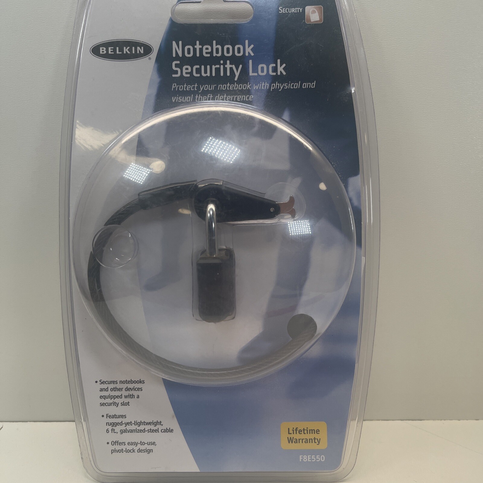 Belkin Notebook Security Lock Part # F8E550 Brand New Sealed Lifetime Warranty