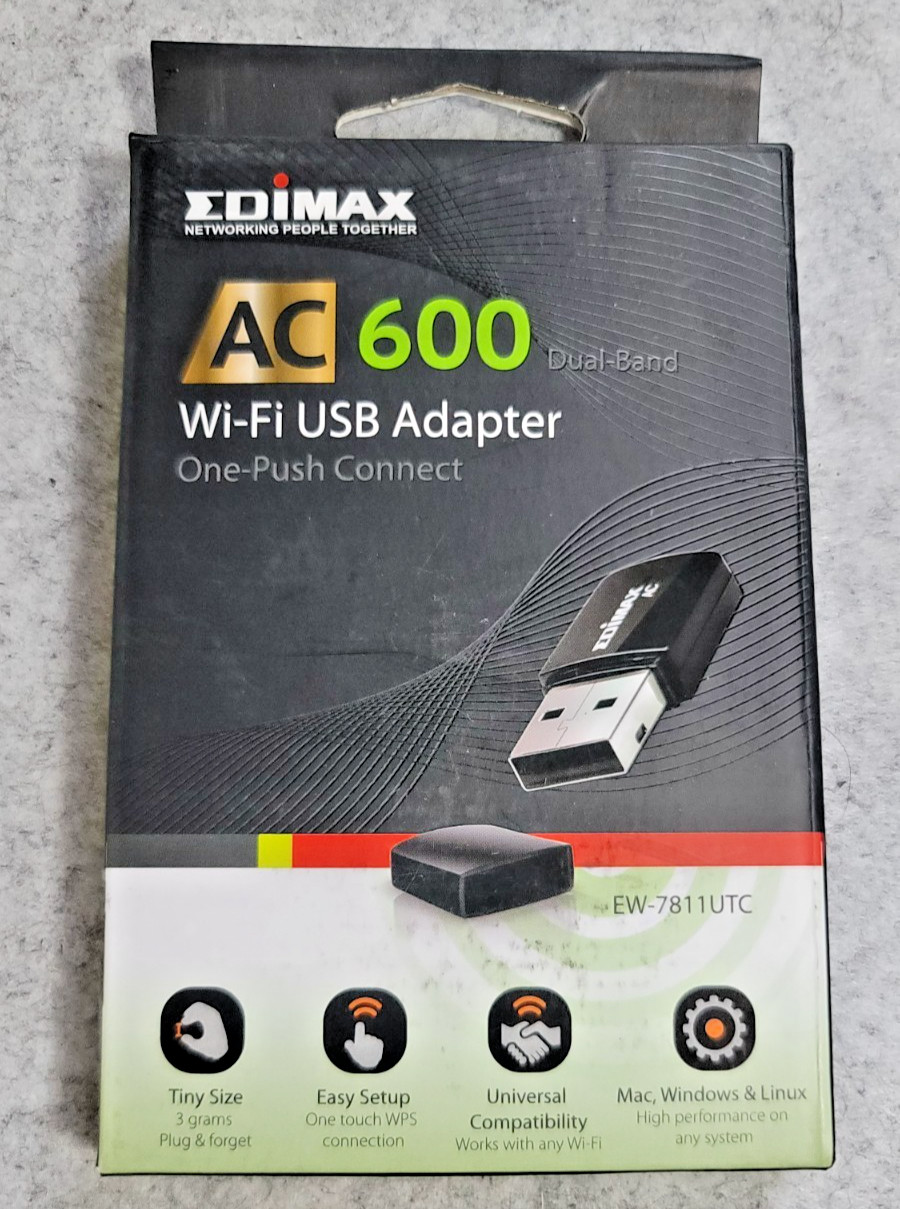 Edimax AC600 Dual Brand WiFi USB Adapter NEW in Box
