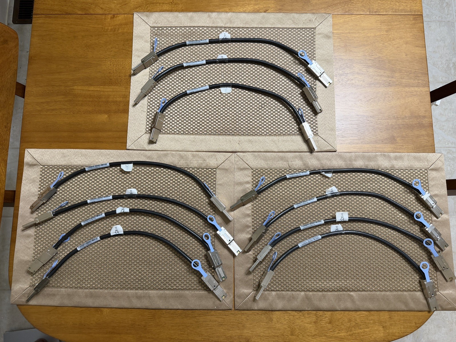 Lot of 11 Dell 0YP20D 0.5M PowerSwitch Stacking Cables SFF-8088 N2000 N3000