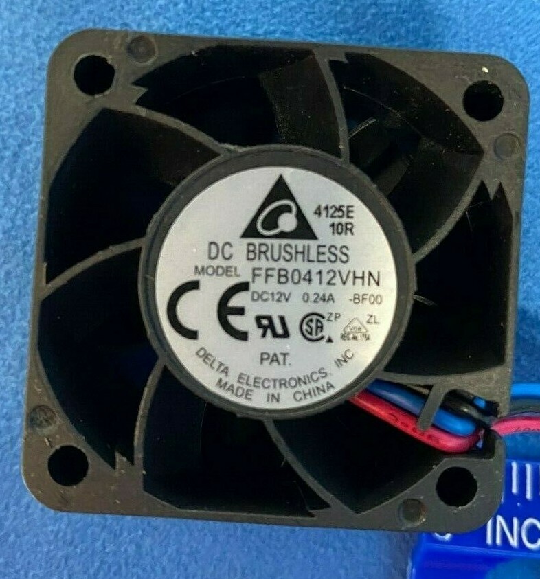 Hi Speed Fan Delta 12V .16A 1.92W Ball Bearing 3 Wire Plug FFB0412VHN 9500RPM