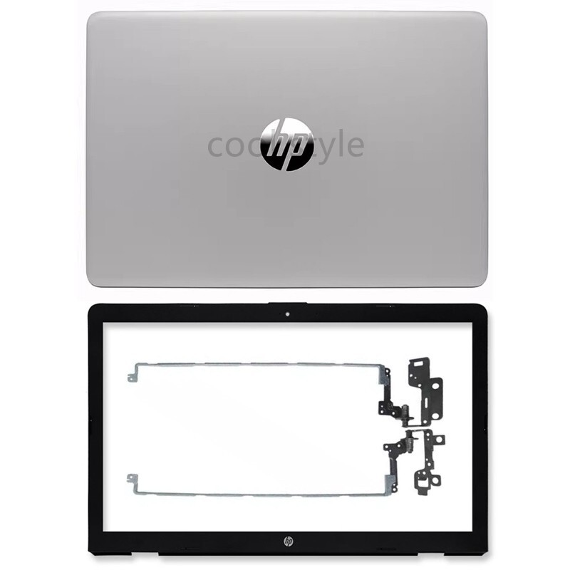 for HP 17-BS 17-AK 17-AY 17G-BR 17.3"Silver LCD Back Cover+Front Bezel+Hinges US