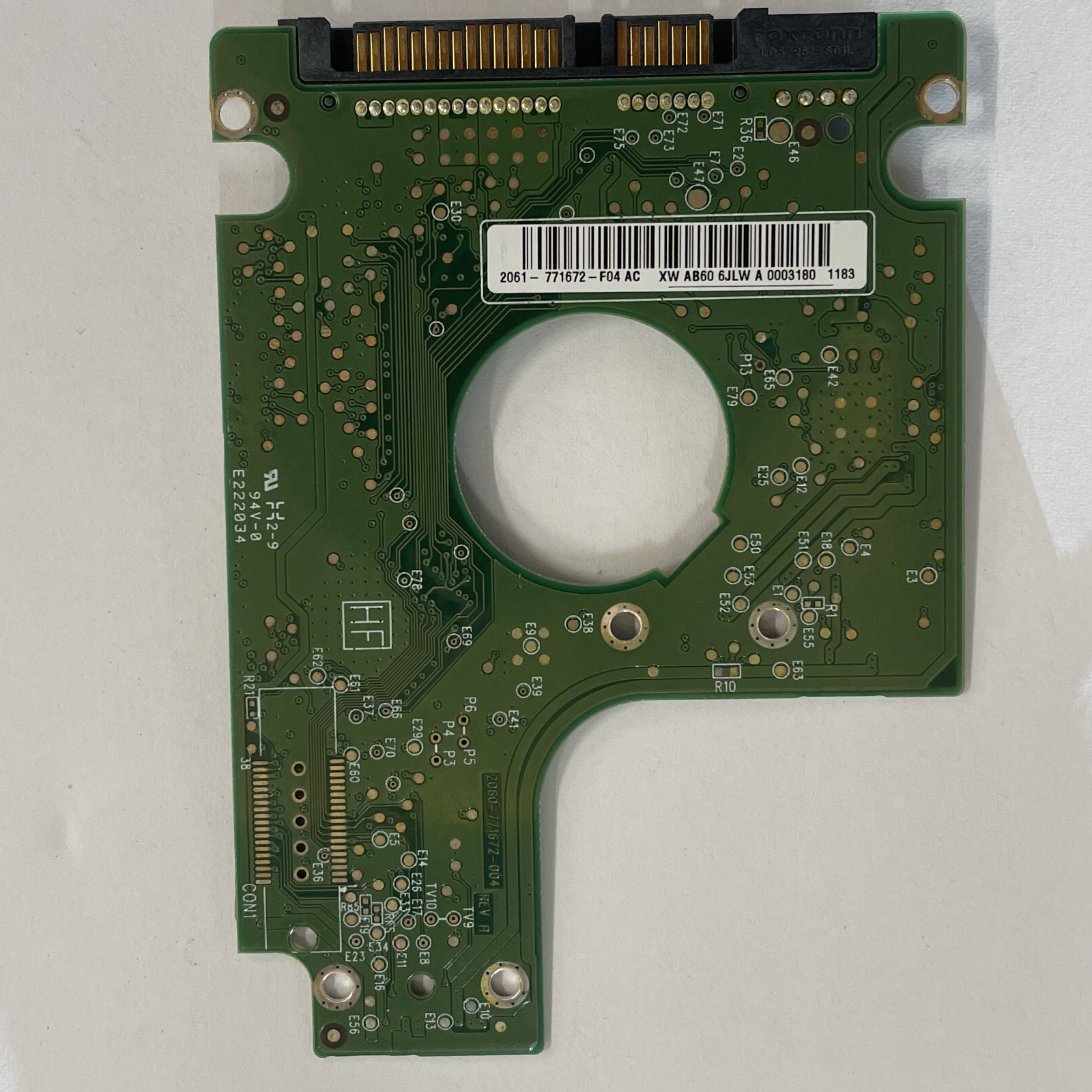 WD WD5000BEVT 2.5" SATA HDD PCB Board 2060-771672-004 REV A FW T0 0N87FW