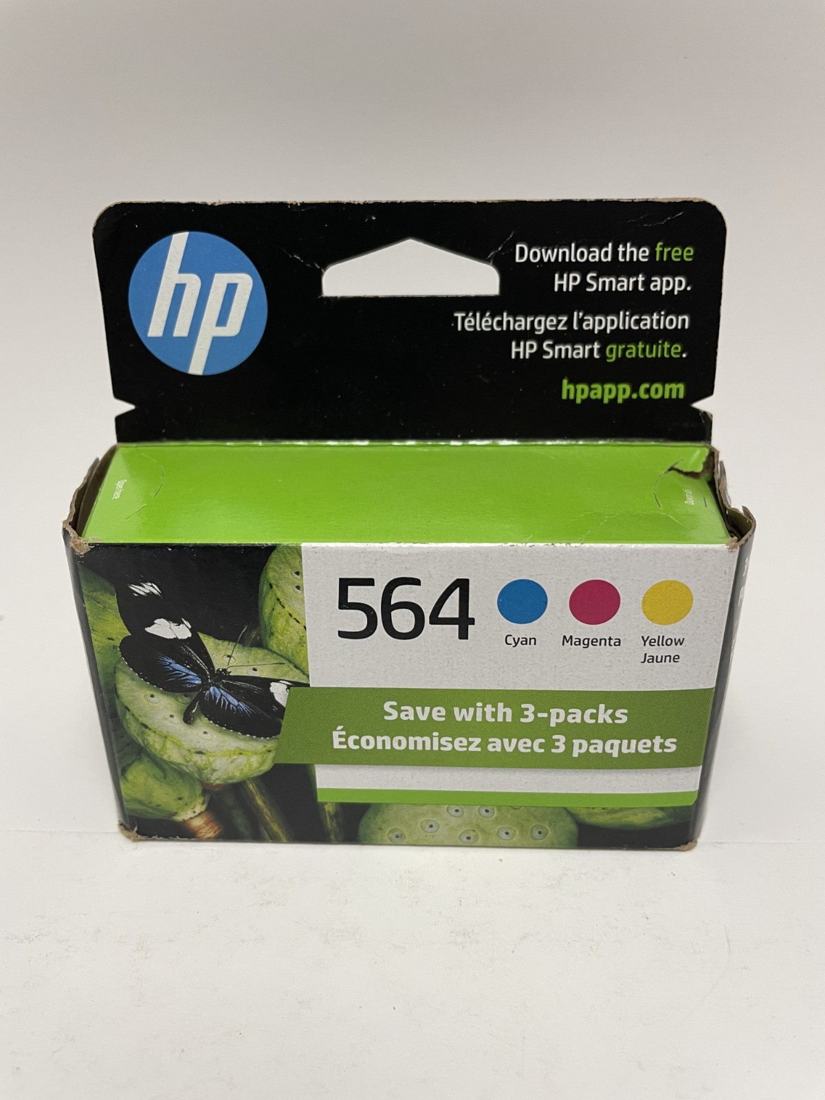 HP 564 Original CMY Ink Cartridge (N9H57FN)  - 3 Pack  Exp 2025