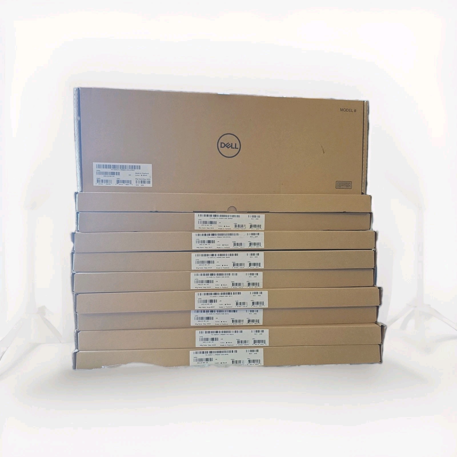 Dell KB216-BK-US Wired Keyboard (LOT OF 10) - Black, Quiet Key, Slim