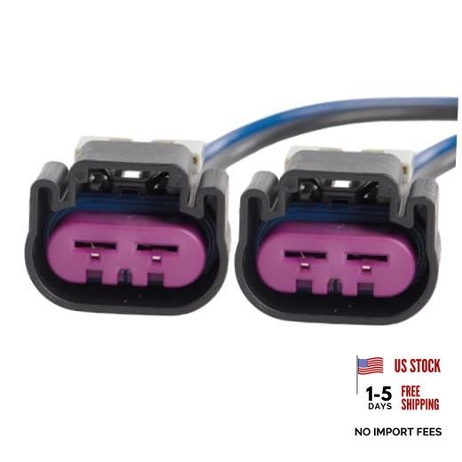 2Pcs 2-Way/Pin 12 Gauge Electric Cooling Fan Connector Repair Plug Pigtail