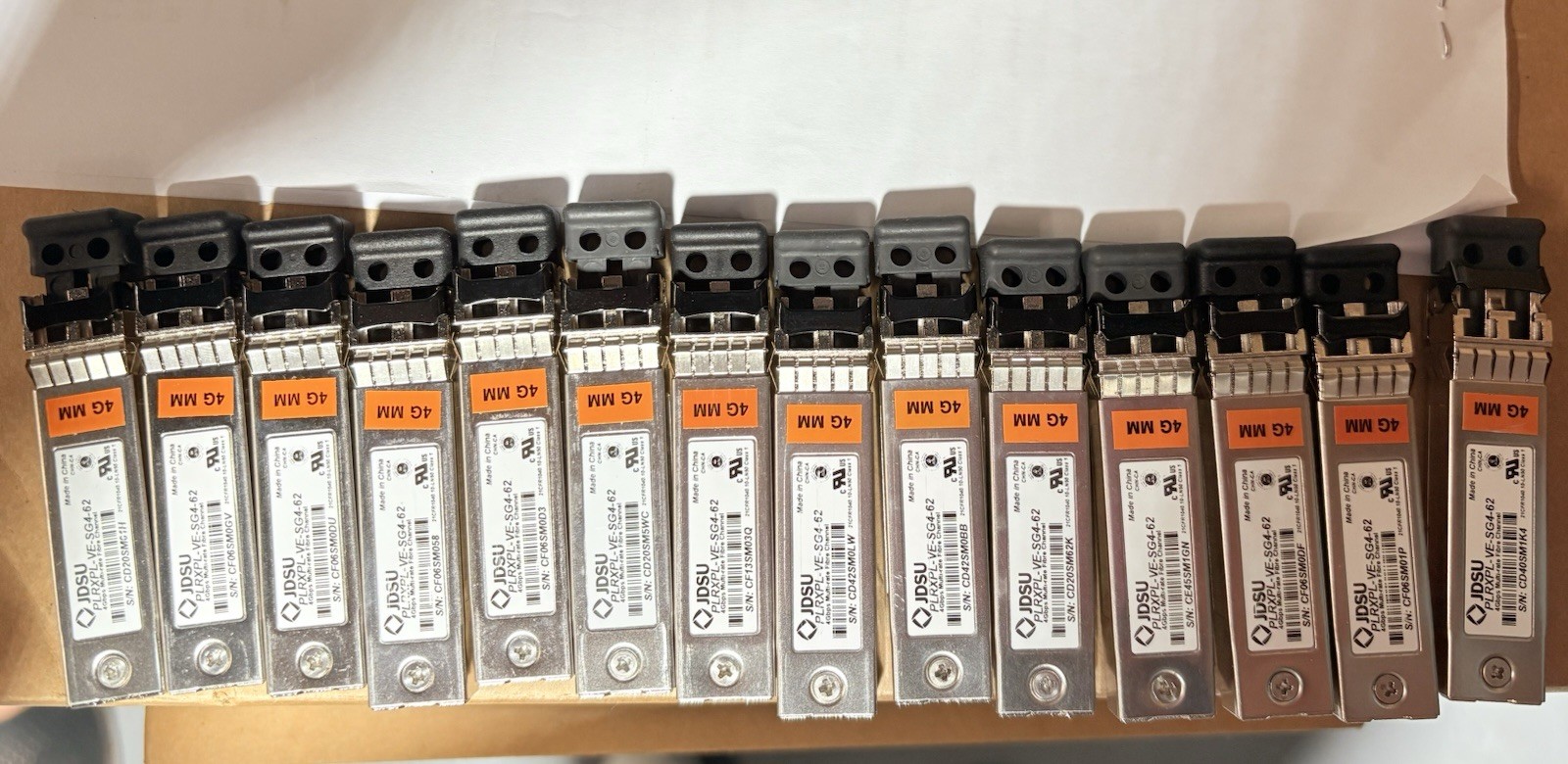 Lot of 14 JDSU PLRXPL-VE-SG4-62-N  4GB/S Multi-rate Transceiver Module