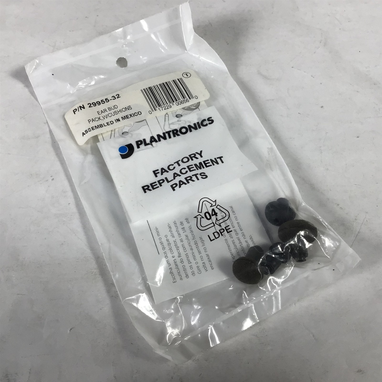 Lot of 4 Plantronics 29955-32 Ear Gel Kit of 4 Ear Tips w/ Cushions - New Sealed