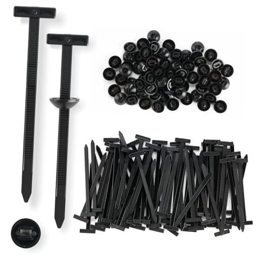 UYYE 200 Pcs Nylon Universal Cable Tie Buckles - Heavy Duty Snap-Fit Fastening 