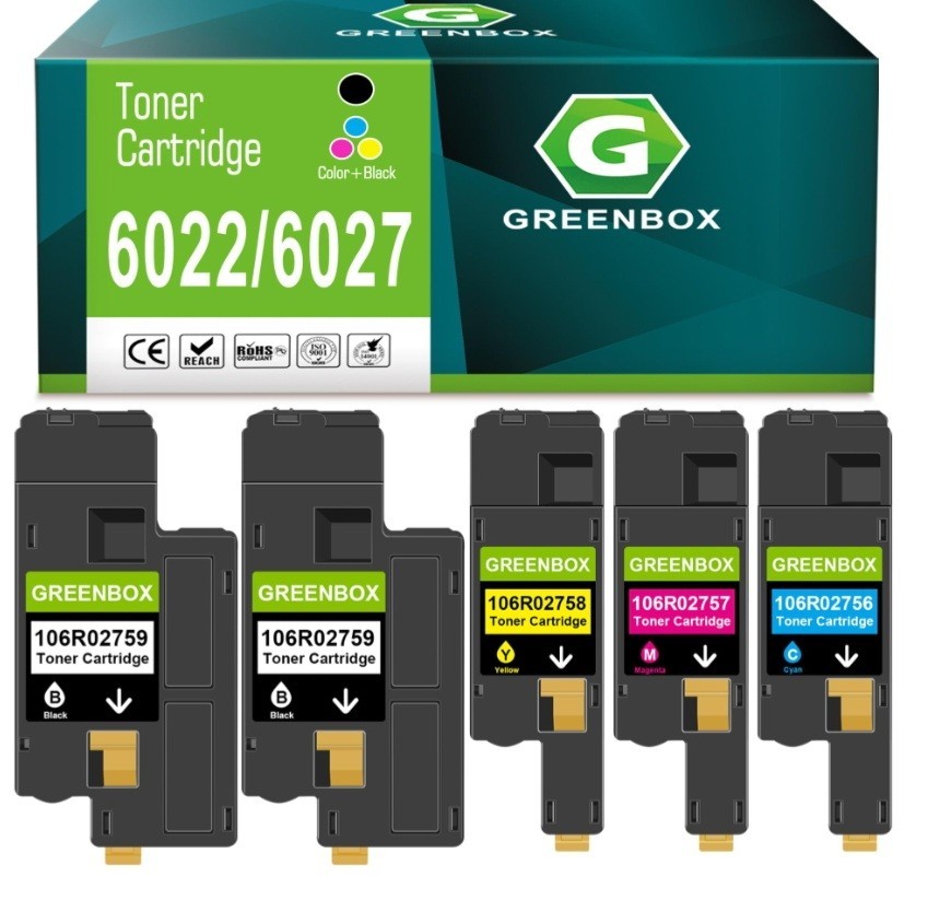 GREENBOX Compatible Laser Toner Set for Xerox 6022NI/6027NI CMYK 106R02756-59