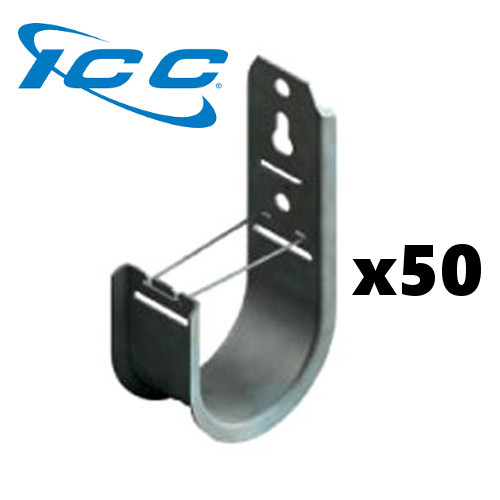 ICC 50 Pack 2" J-Hook Wall Ceiling Mount Route Network Cable Wires ICCMSJHK44 x2