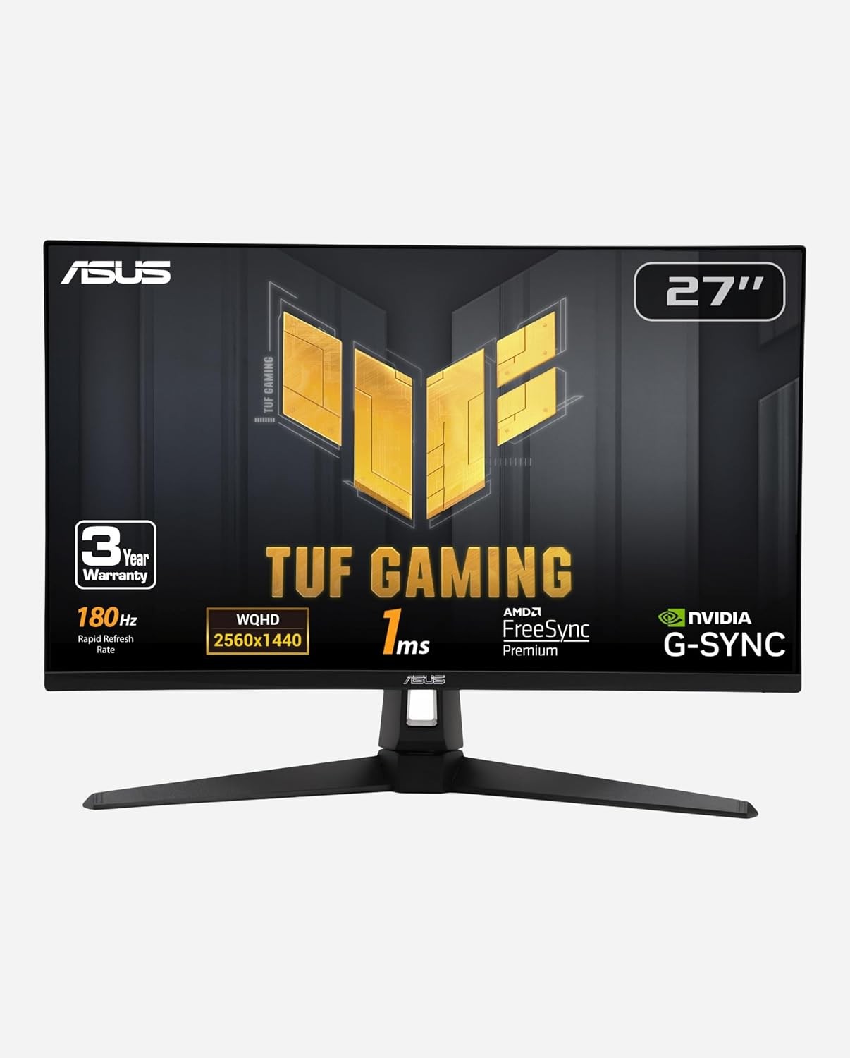 Asus TUF Gaming 27 in 1440p 180Hz G-SYN Gaming Monitor- Black (VG27AQ3A)