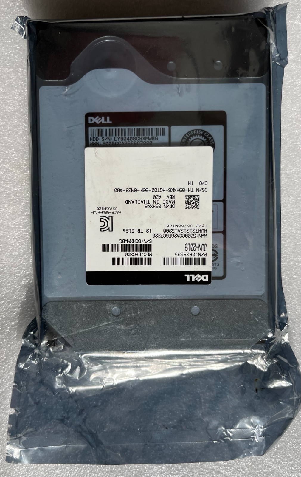 9HXK6 DELL HUH721212AL5200 GEN14 12TB 7.2K 12Gbs 3.5" SAS 09HXK6 HDD Hard Drive