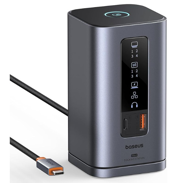 Baseus Spacemate Docking Station 11-in-1 USB-C Dock Hub Windows 4K HDMI & DP