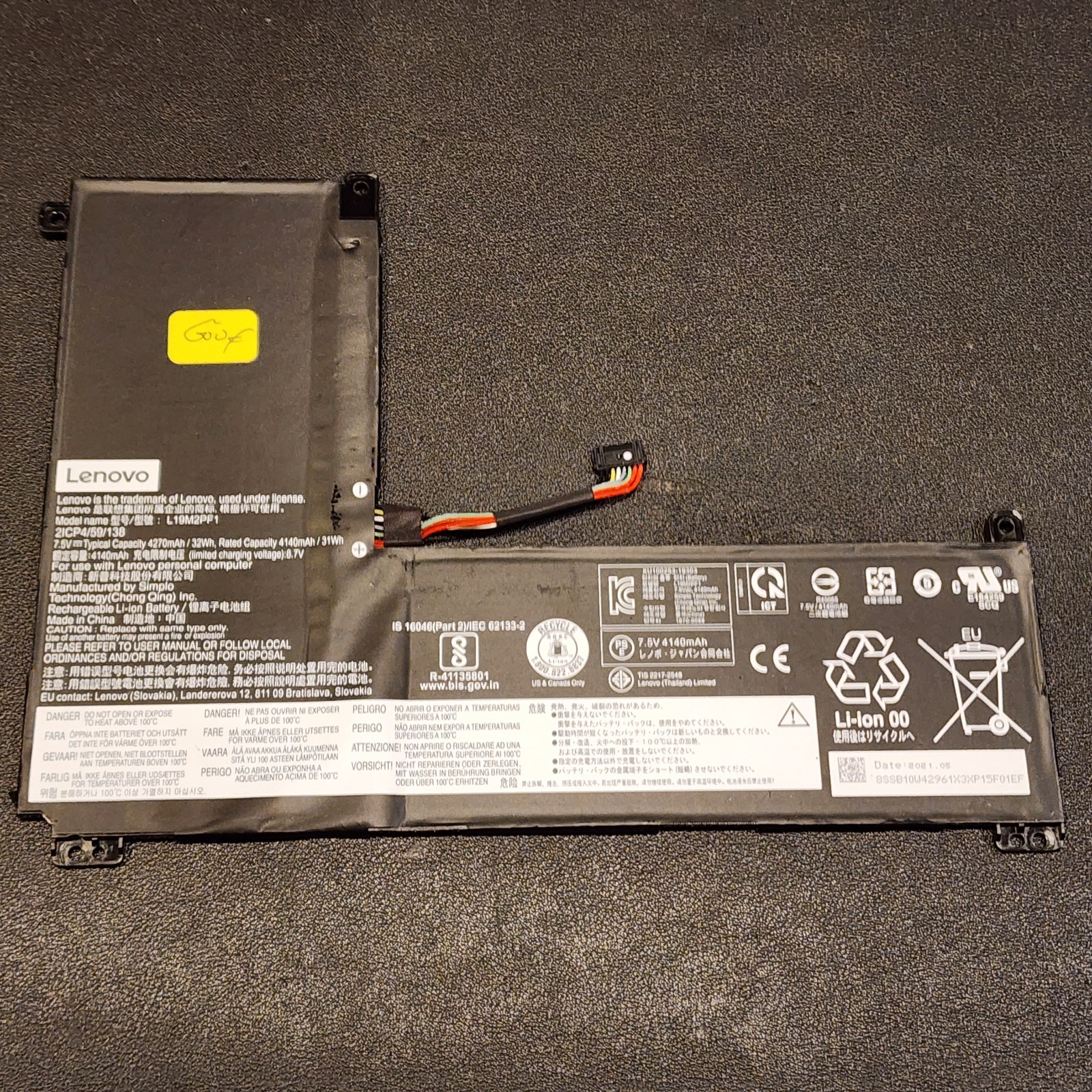 Genuine L19L2PF1 L19M2PF1 L19C2PF1 battery Lenovo IdeaPad 1-11IGL05 1-14IGL05