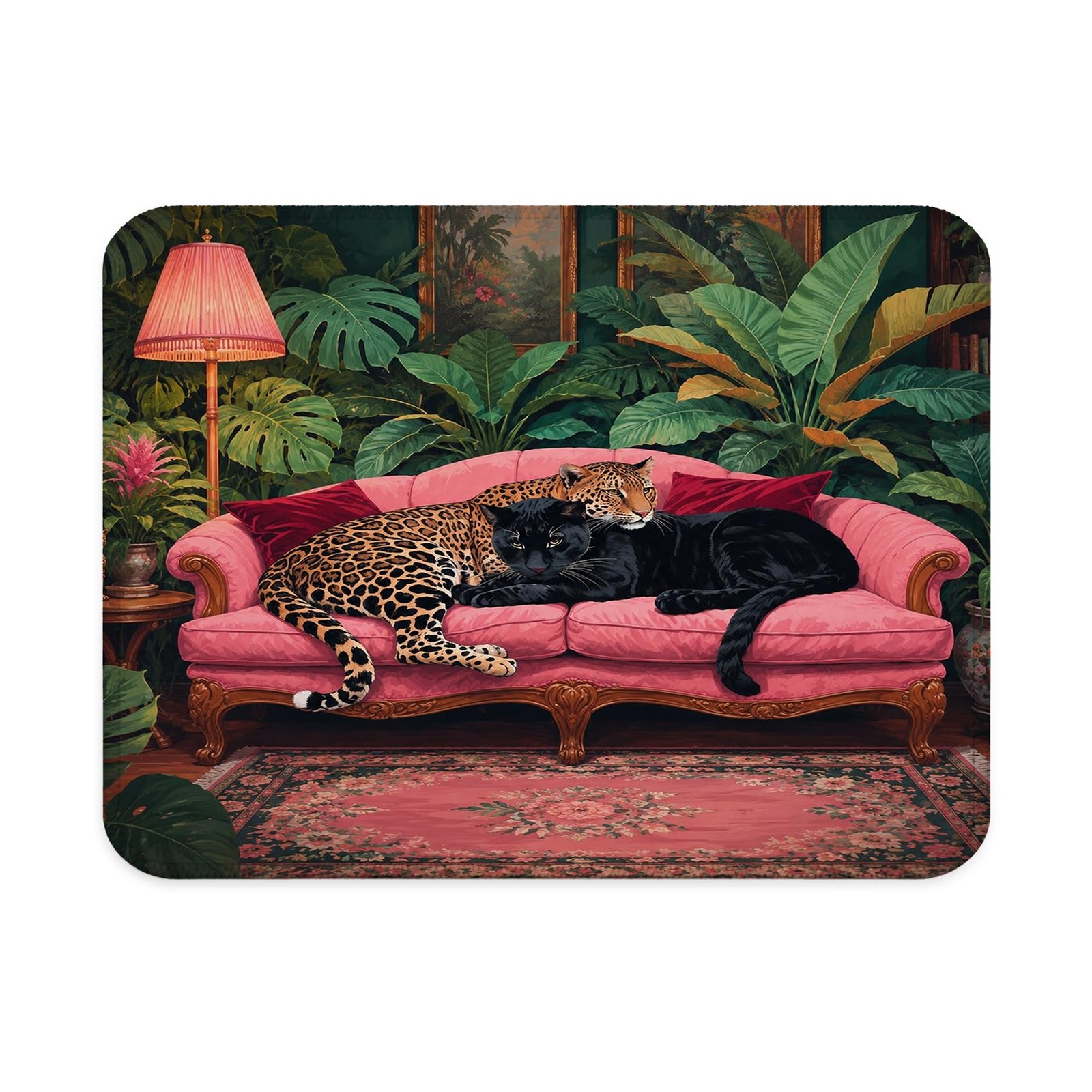Maximalist Leopard and Black Panther Pad 9.5x7.9 Inch