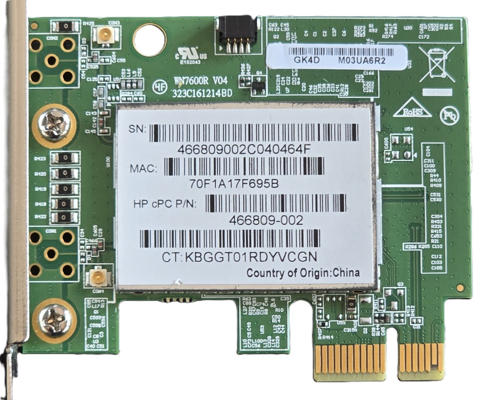 HP 466809-002 PCIe Wireless Network Card WiFi Adapter Module (NEW)