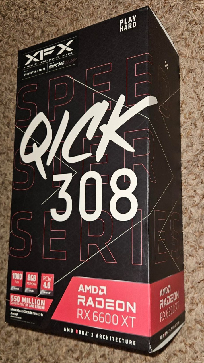 XFX Speedster QICK 308 AMD Radeon RX 6600 XT 8GB GDDR6 Graphics Card...