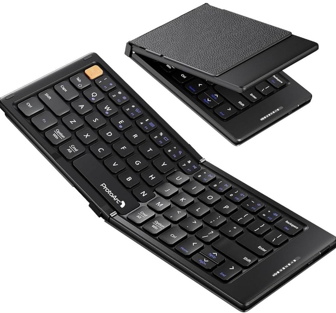 ProtoArc Foldable Compact Keyboard, XK04 Portable Bluetooth Keyboard NEW OPENBOX